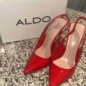 Haughton Red sling back heels
